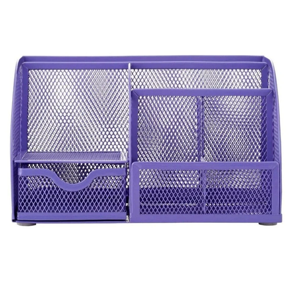 Mesh Desk Organizer Office with 7 Compartments + Drawer/Desk Tidy Candy/Pen